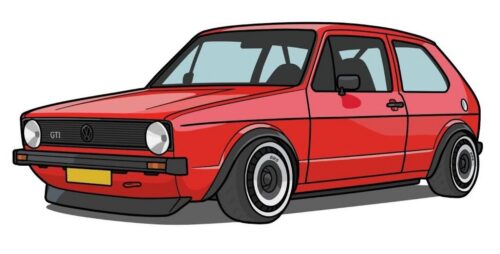 Volkswagen Golf GTI Mk1 1/43 KIT CARD